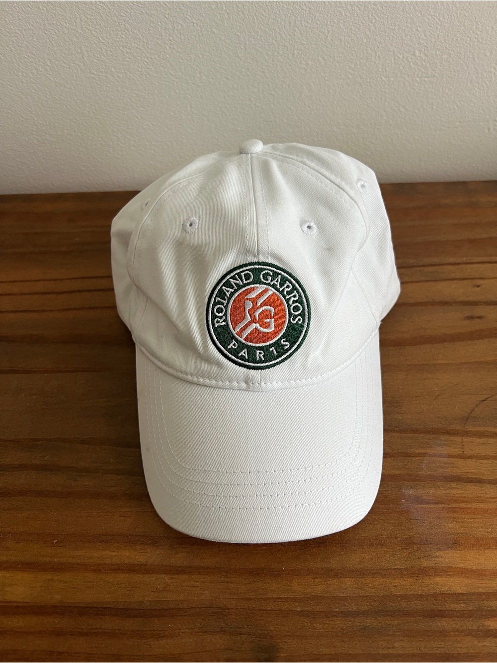 roland garros paris tennis white baseball cap embroidered logo French open
